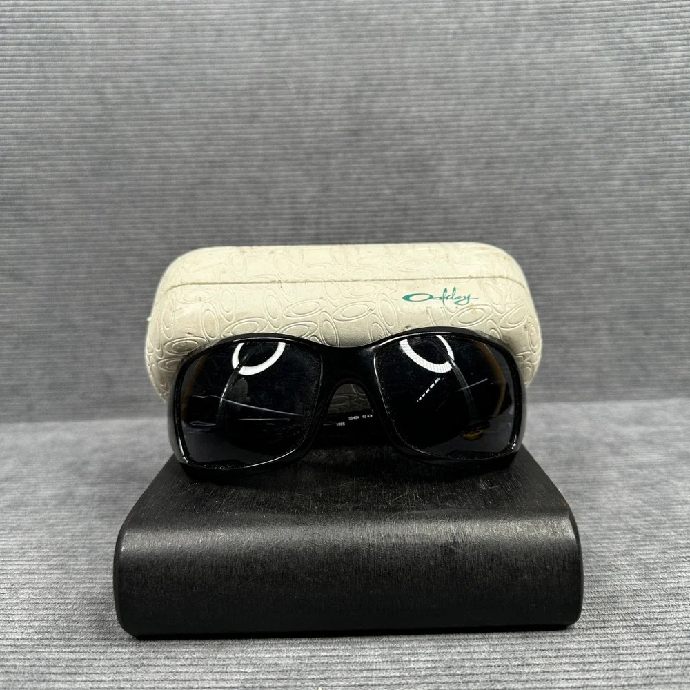 Oakley Ravishing Y2k Sunglasses Polished Black Grey Gradient 03-404 with Case